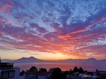 Clouds at dawn in Naples