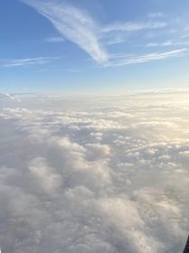 Clouds in an airplane