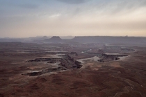Clouds moving in over the Green River Canyonlands National Park Utah 