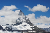 Clouds trailing off the Matterhorn Switzerland 