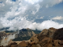 Clouds under foot at Pikes Peak Colorado