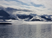 Cloudy morning in Glacier Bay National Park last summer 