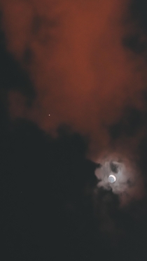 Cloudy Venus conjunction