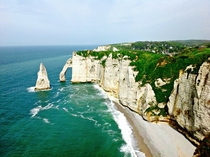 Coast of Etretat in Normandy France 