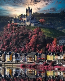 Cochem Imperial castle in Rhineland-Palatinate Germany