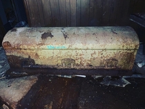 Coffin in an abandoned funeral home