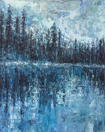 Cold Canadian wild acrylic painting