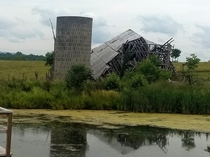 Collapsed barn