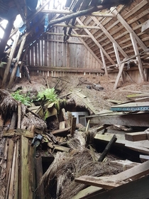 Collapsing barn Rural Sweden 