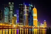 Colorful Doha Qatar Lights