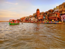 Colorful ghats in the Indian city of Mathura