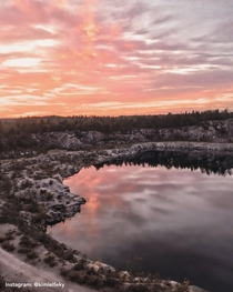 Colorful sunset in Sweden Stora Vika