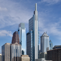 Comcast Technology Center rises  feet  meters as the tallest building in Philadelphia