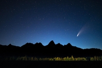 Comet NEOWISE over the Teton Range 