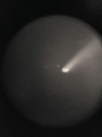 Comet Neowise taken with a Samsung Galaxy S with the camera up to a telescope