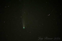 Comet Neowise with satellite flare edited version of the previous pic I posted earlier