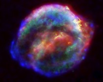 Composite Image IR X-ray visible Remnants of Keplers Supernova 