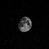 Composite image of the moon and stars from tonight amazing how much the brightness of the moon hides
