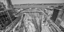 Construction of future Gateway Program tunnel portal at West Side Yard in Manhattan now Hudson Yards 