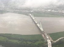 Construction of the New Mersey Gateway Bridge UK 