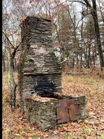 Cooking Fireplace Is All That Is Left From A Picnic Pavilion - Pa State Forest Land