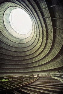 Cooling tower of an abandoned power plant 