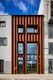 Corten Steel Facade for a Row House in Amsterdam 