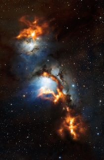 Cosmic dust clouds in Messier  