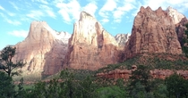Court of the Patriarchs Abraham Isaac and Jacob Zion National Park Utah photo by OC 