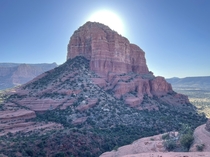 Courthouse Butte as seen from Bell Rock on a beautiful spring morning 
