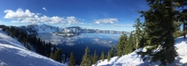 Crater Lake in Early April  OC