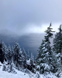 Crater Lake is absolutely gorgeous in the snow 