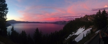 Crater Lake sunset after work 