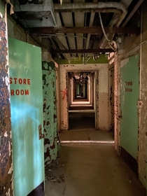 Creepy hallway abandoned hospital in MD 