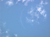 Crescent Moon and Crescent Venus captured in Broad Daylight