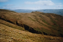 Crook fell from Winder in the Howgills A glorious spring day Howgills Cumbria England 