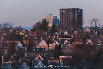 Crosspost from rpittsburgh The tallest Pittsburgh buildings overlooking one of the many stunning neighborhoods of Pittsburgh Taken in January during one of the really warm days we had Taken with Nikon D and a -  Credit uNKoehlerPhotography