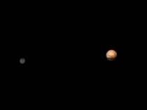 Current highest resolution photo of Pluto and Charon from New Horizons colour data taken from previously in the mission 