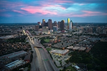 Dallas Texas at sunset 