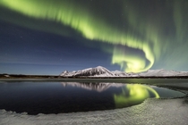 Dancing northern lights - Grunnafjrur Iceland  photo by rarinn Jnsson