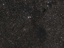 Dark Nebula and Open Cluster 