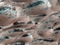 Dark Sand Cascades on Mars those are not trees 
