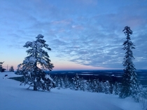 Dawn in the Arctic Circle Kittila Finland 