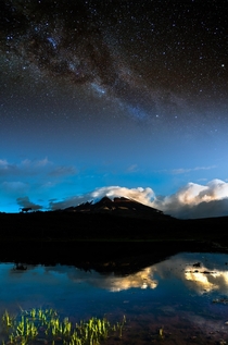 Day to Night transition composite at Cotopaxi National Park Ecuador 