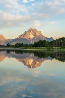 Daybreak at Oxbow Bend on the Snake River Wyoming USA 