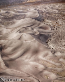 Death Valley NV Sand Dunes from a tiny airplane 