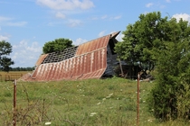 Deflated Barn in Southern Missouri near Jolly Mill 