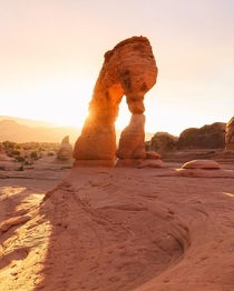 Delicate Arch at Sunset Arches National Park UT  Instagram grantplace