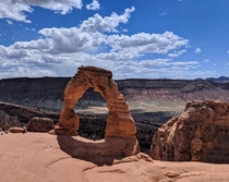 Delicate Arch clicked on a beautiful day in Arches National Park Utah 