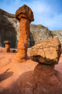 Delicate hoodoo structures Grand Staircase-Escalante National Monument Utah USA 